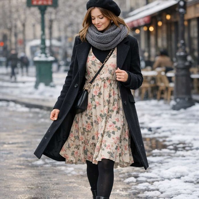 Comment porter une robe d’été en hiver : guide style