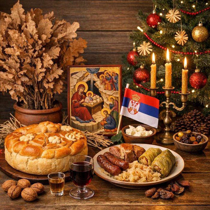 Noël en Serbie : traditions, rites et repas de fête