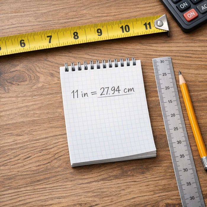 11 inches en cm : conversion simple et calcul exact