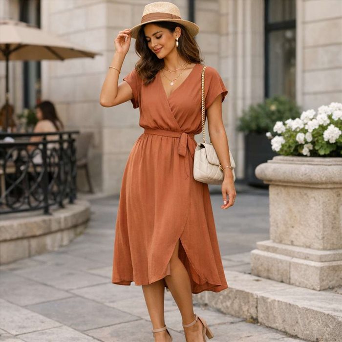 Comment assortir une robe terracotta : guide simple et chic